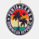 Ornamento De Cerâmica Punta Cana Dominican Palm Tree Beach Vintage (Lateral)