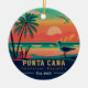 Ornamento De Cerâmica Punta Cana DR. Retro Sunset Souvenirs 1960 (Frente)