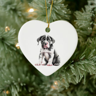 Ornamento De Cerâmica Puppy Ponteiro Personalizado