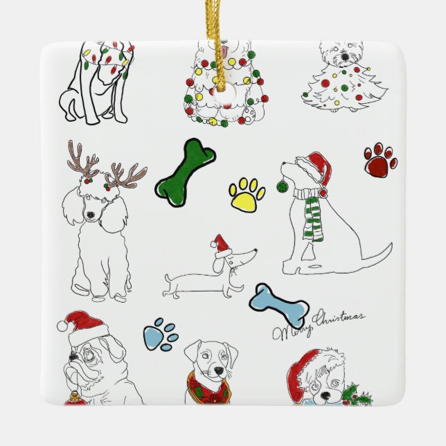 ORNAMENTO DE CERÂMICA PUPPY XMAS ORNAMENT (Frente)