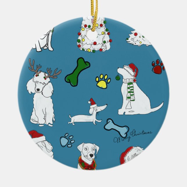 ORNAMENTO DE CERÂMICA PUPPY XMAS ORNAMENT (Frente)