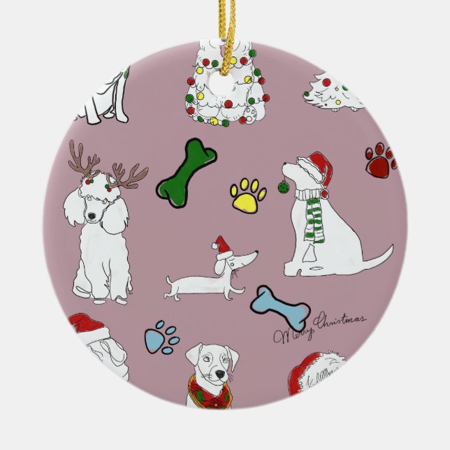 ORNAMENTO DE CERÂMICA PUPPY XMAS ORNAMENT (Frente)