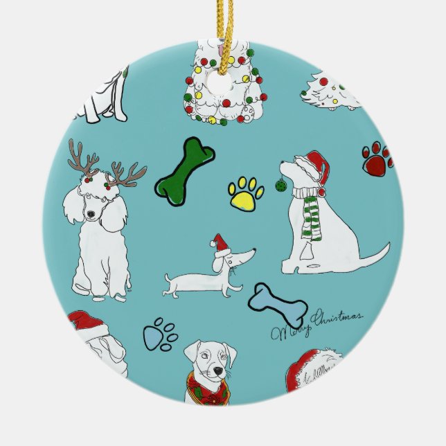 ORNAMENTO DE CERÂMICA PUPPY XMAS ORNAMENT (Frente)