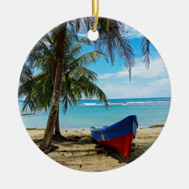 Ornamento De Cerâmica Pura Vida na Costa Rica - América Central (Frente)