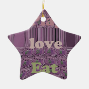 Ornamento De Cerâmica Purple Loves & Play Come Africa South Traditional