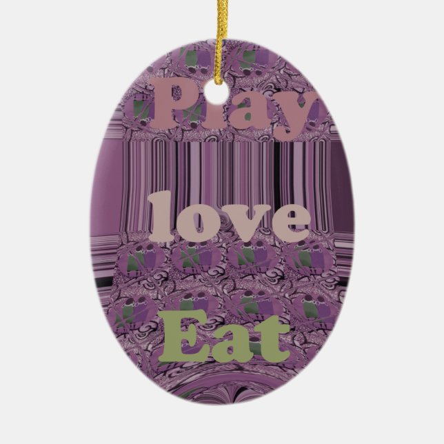 Ornamento De Cerâmica Purple Loves & Play Come Africa South Traditional (Frente)