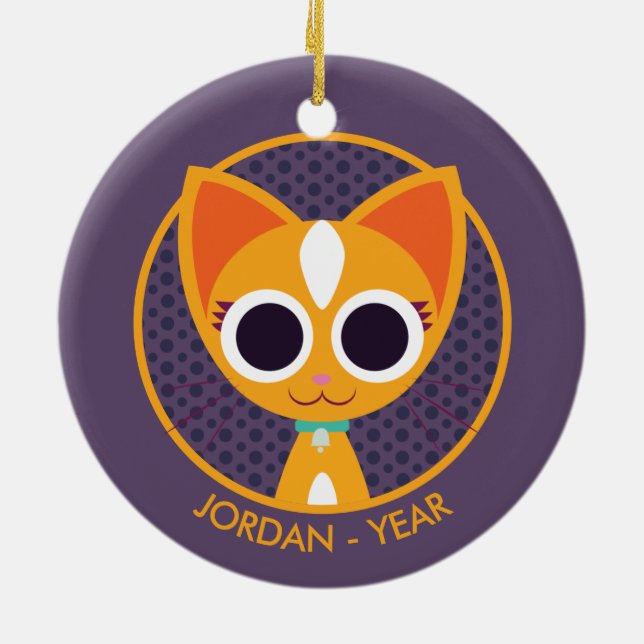 Ornamento De Cerâmica Purrl o gato (Traseira)