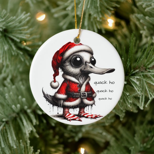 Ornamento De Cerâmica Quack Ho Duck Natal (Árvore)