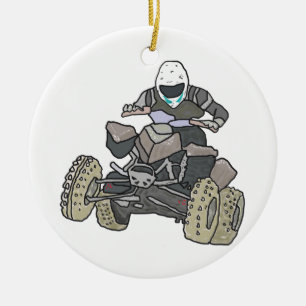 Ornamento De Cerâmica Quad Biking