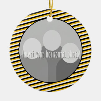 Ornamento De Cerâmica Quadro da foto do impressão da pata do tigre com