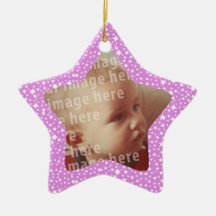 Ornamento De Cerâmica Quadro dado forma estrela da foto