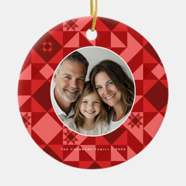 Ornamento De Cerâmica Quadro Nordic Star (Frente)