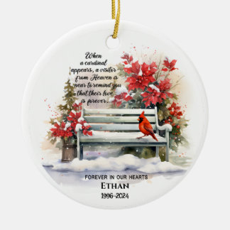 Ornamento De Cerâmica Quando um cardeal aparece