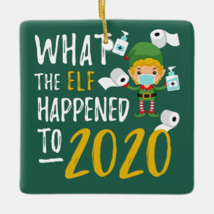 Ornamento De Cerâmica Quarentena 2020 Lockdown Elf
