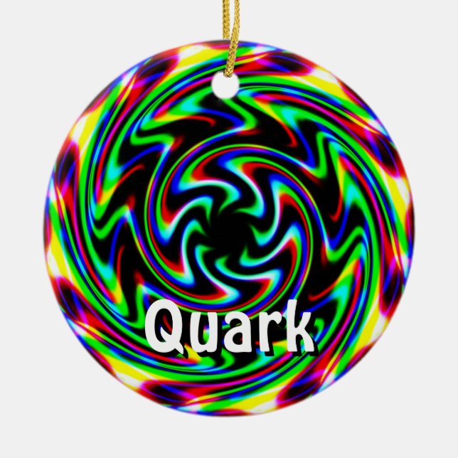 Ornamento De Cerâmica Quark (Alterar as Palavras) (Frente)