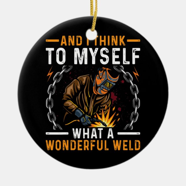 Ornamento De Cerâmica Que Fantástico Costume De Soldadura Engraçada Para (Frente)