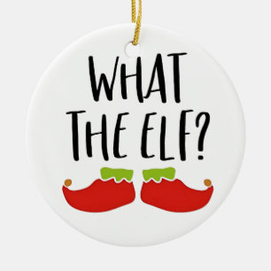 Ornamento De Cerâmica Que Feliz Natal Engraçado Elf Papai Noel