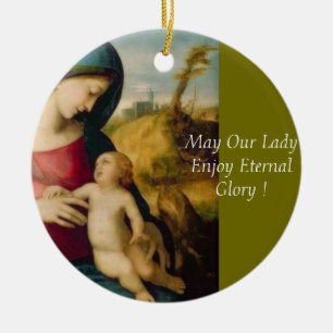 Ornamento De Cerâmica Que Nossa Senhora Goze da Glória Eterna