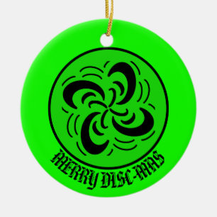 Ornamento De Cerâmica Que o Campo Esteja Com Você, Feliz Disc-Natal