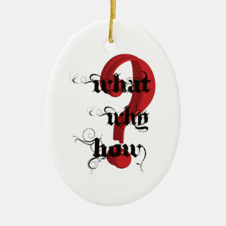 Ornamento De Cerâmica que porque como vintage do ponto de interrogação