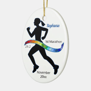 Ornamento De Cerâmica Quebra-cabeça Rainbow Ribbon