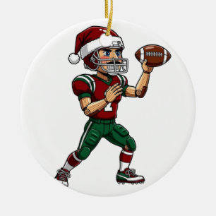 Ornamento De Cerâmica Quebra-Nozes de Futebol Natal 2026 Férias Esportes