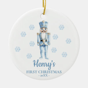 Ornamento De Cerâmica Quebra-Nozes Natal de Bebê Personalizado