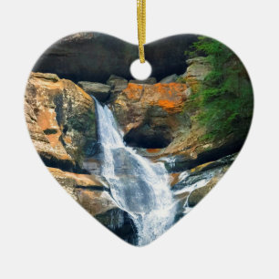 Ornamento De Cerâmica Quedas do cedro, colinas Ohio de Hocking