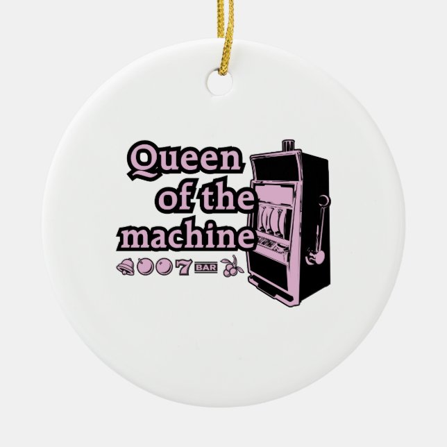 Ornamento De Cerâmica Queen Of The Machine (Frente)