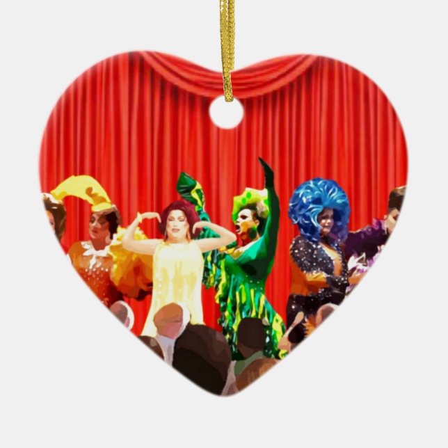 Ornamento De Cerâmica Queens de arrasto (Frente)