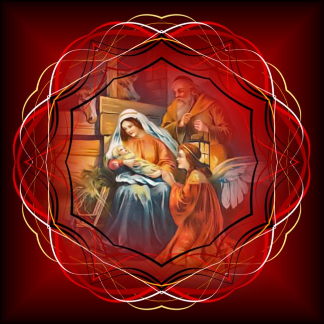 Ornamento De Cerâmica Querida Jesus, Mary & Joseph, A Sagrada Família, A (Criador carregado)