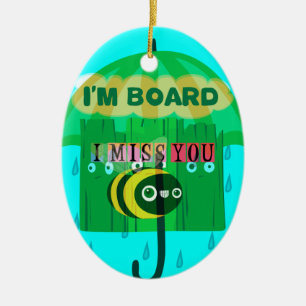 Ornamento De Cerâmica Querida, Sinto Tanta Falta De Ti