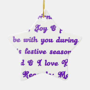 Ornamento De Cerâmica "Querido Amigo" Saudação da Estação Festiva