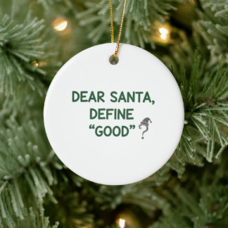 Ornamento De Cerâmica Querido Papai Noel Defina Boas Citações de Natal S