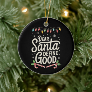 Ornamento De Cerâmica Querido Papai Noel Defina Boas Correspondências de