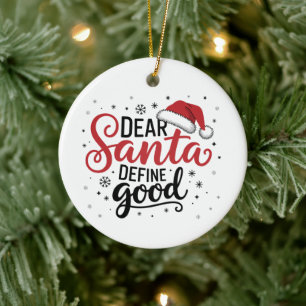 Ornamento De Cerâmica Querido Papai Noel Defina Bom Natal Família Xmas C