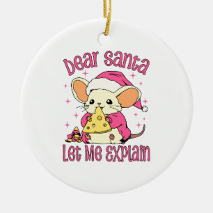 Ornamento De Cerâmica Querido Papai Noel, Deixe-me Explicar