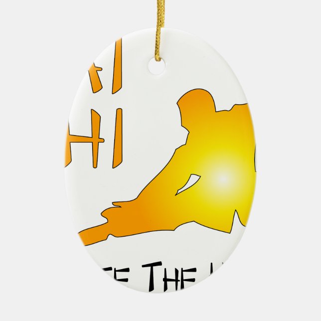 Ornamento De Cerâmica Qui da TAI - cultive a harmonia (Frente)