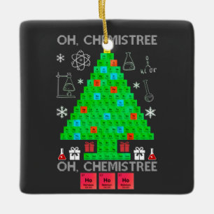 Ornamento De Cerâmica Quimistree Chemistree Engraçado Ciência