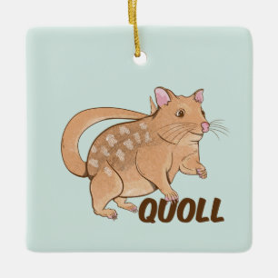 Ornamento De Cerâmica Quoll Marsupial Australiano