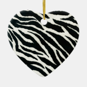 Ornamento De Cerâmica RAB Rockabilly Zebra Imprime Preto e Branco