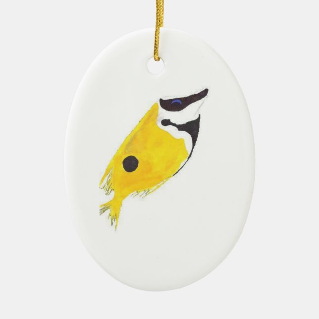 Ornamento De Cerâmica Rabbitfish de Foxface (Frente)