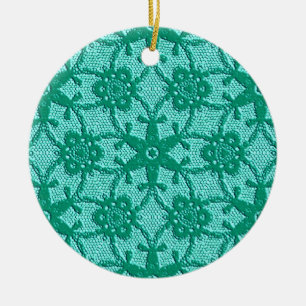 Ornamento De Cerâmica Raça antiga - turquesa e aqua