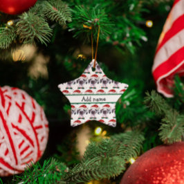 Ornamento De Cerâmica Raça de Cachorro Great Dane Estrelas de Natal