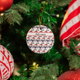 Ornamento De Cerâmica Raça de Cão Dogue Alemão Estrelas de Natal