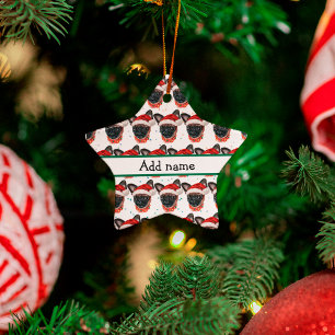 Ornamento De Cerâmica Raça de Cão Griffon de Bruxelas Natal