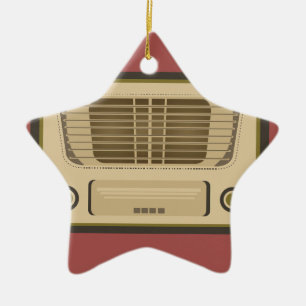 Ornamento De Cerâmica Rádio Vintage