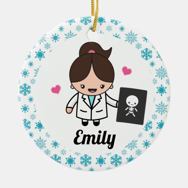 Ornamento De Cerâmica Radiologist X Ray Technician Xray Tech (Frente)