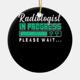 Ornamento De Cerâmica Radiologista Em Curso Aguarde Futuro Radiolo