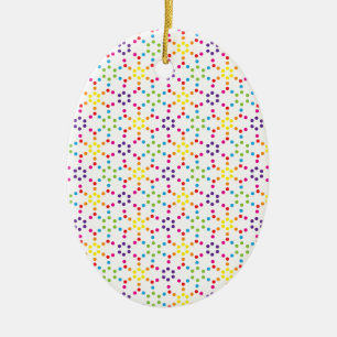 Ornamento De Cerâmica Rainbow Honeycomb
